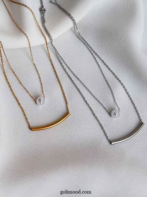 گردنبند های مینیمال دخترانه: 30 مدل برای استایل‌های روزمره و رسمی * پلاک کوچک 