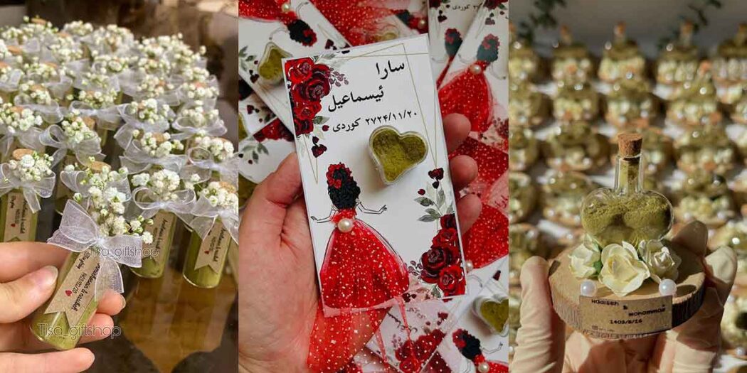 ایده گیفت حنابندان؛ 30 مدل جدید بسیار شیک اینستاگرامی+دیزاین با شیشه, روبان, گل