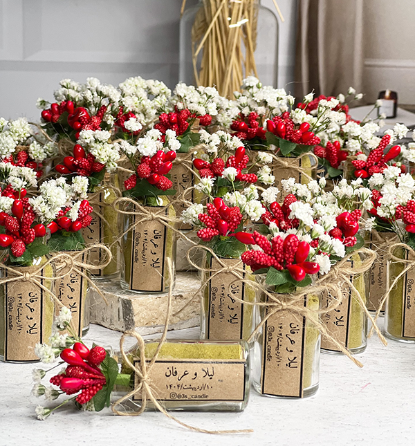 ایده گیفت حنابندان؛ 30 مدل جدید بسیار شیک اینستاگرامی+دیزاین با شیشه, روبان, گل