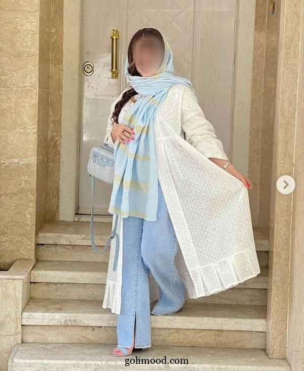 مانتو نخی سفید تابستانه: 25 مدل با برش آزاد و مناسب سایزهای مختلف + راحت و شیک