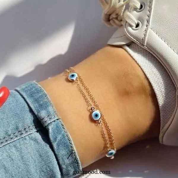 پابند نقره چشم نظر: 25 مدل محافظ در برابر انرژی منفی+نماد خوش‌شانسی، استایل زیبا