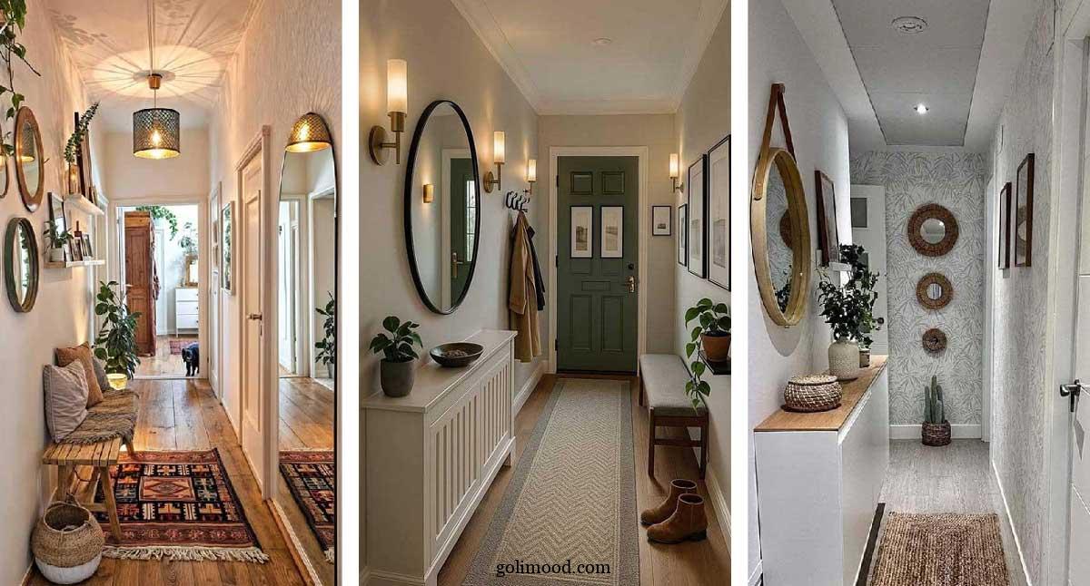 آینه تزیین راهرو کوچک منزل: ۳۰ ایده برای تبدیل فضای لوکس و دلنشین، دلباز به راحتی!