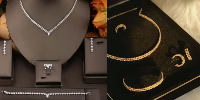 مدل سرویس طلا جدید ظریف | ۵۵ طرح مدرن و درخشش چشمنواز برای مجالس خاص