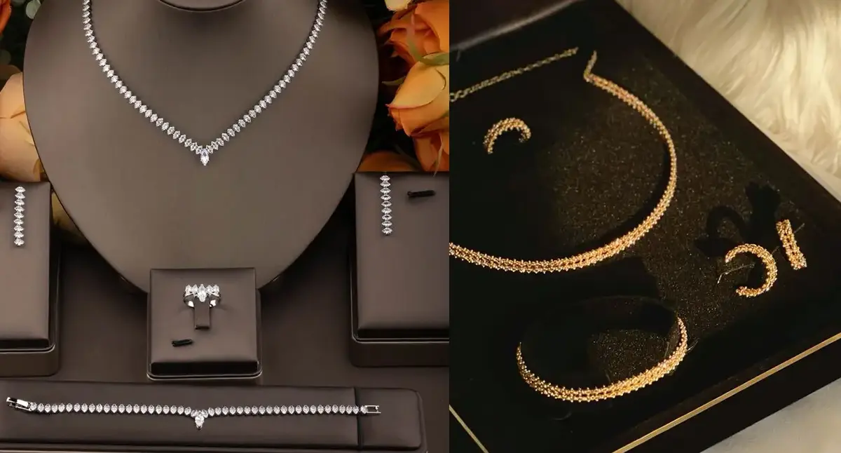 مدل سرویس طلا جدید ظریف | ۵۵ طرح مدرن و درخشش چشمنواز برای مجالس خاص