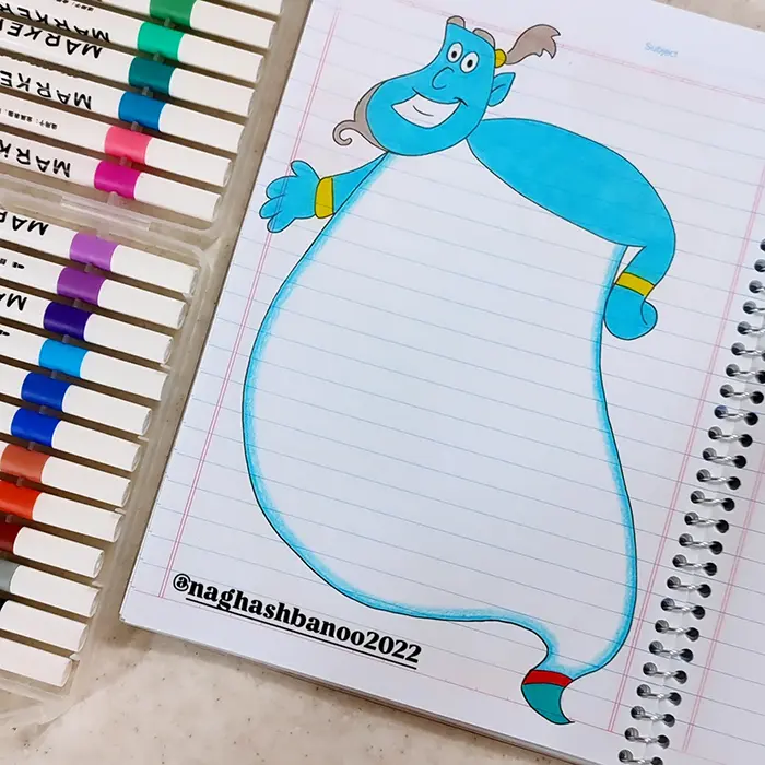 نقاشی برای حاشیه دفتر کودکان ساده؛ کودک پسند و قابل اجرای سریع - انگیزه در یادگیری!