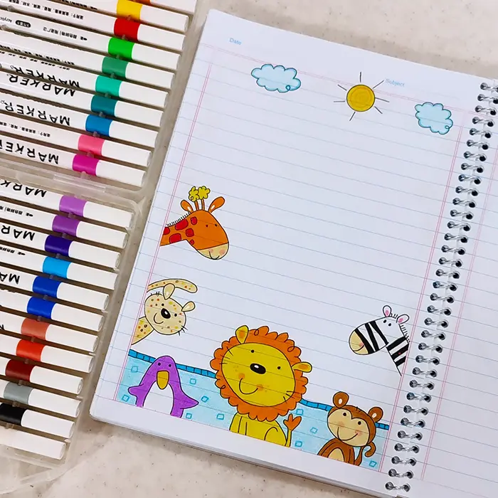 نقاشی برای حاشیه دفتر کودکان ساده؛ کودک پسند و قابل اجرای سریع - انگیزه در یادگیری!