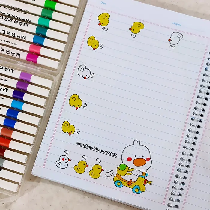 نقاشی برای حاشیه دفتر کودکان ساده؛ کودک پسند و قابل اجرای سریع - انگیزه در یادگیری!