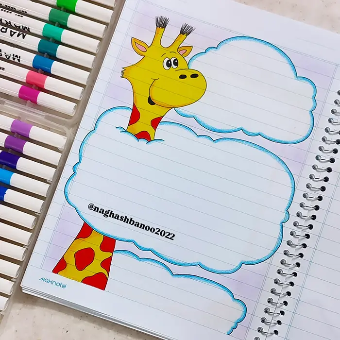 نقاشی برای حاشیه دفتر کودکان ساده؛ کودک پسند و قابل اجرای سریع - انگیزه در یادگیری!