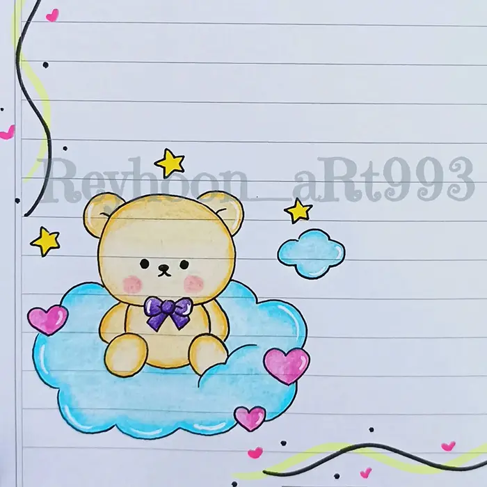 نقاشی برای حاشیه دفتر کودکان ساده؛ کودک پسند و قابل اجرای سریع - انگیزه در یادگیری!