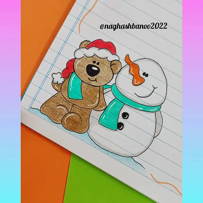 نقاشی برای حاشیه دفتر کودکان ساده؛ کودک پسند و قابل اجرای سریع - انگیزه در یادگیری!