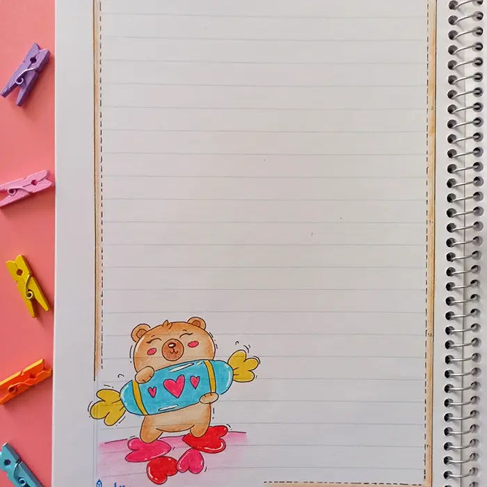 نقاشی برای حاشیه دفتر کودکان ساده؛ کودک پسند و قابل اجرای سریع - انگیزه در یادگیری!