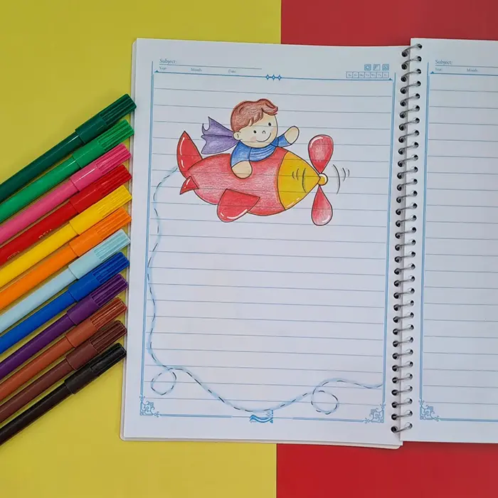 نقاشی برای حاشیه دفتر مشق کودکان؛ استقبال معلمان از طراحیهای کمجزئیات و کاربردی!