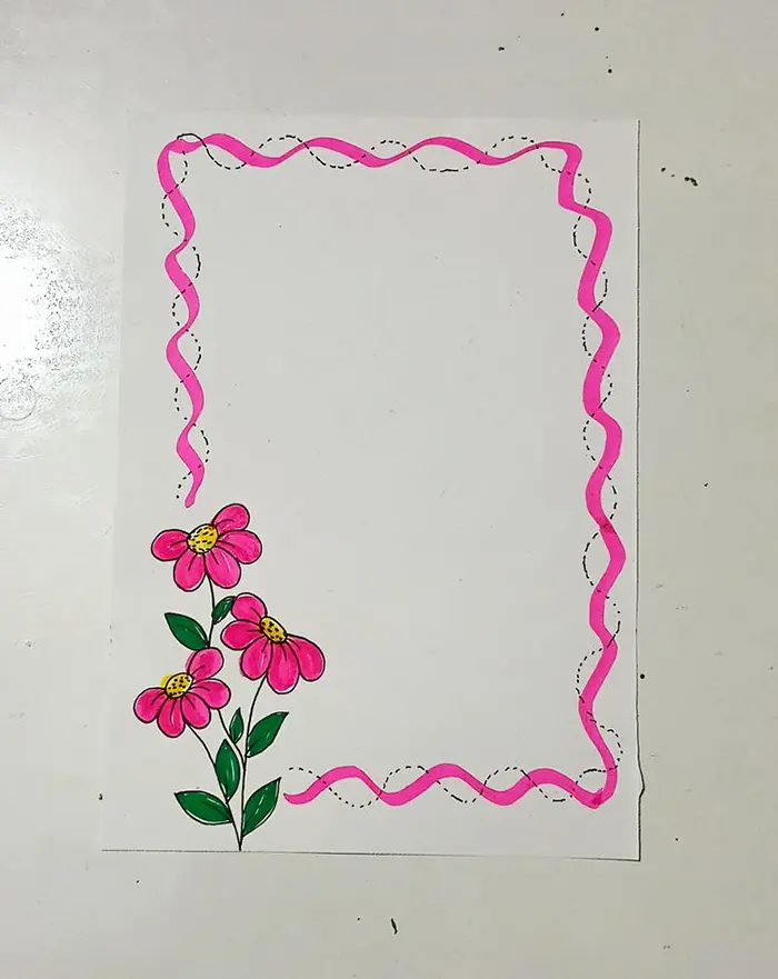 نقاشی گل برای حاشیه دفتر کودکان؛ با خطوط روان طرح‌های آسان متنوع فانتزی و کارتونی