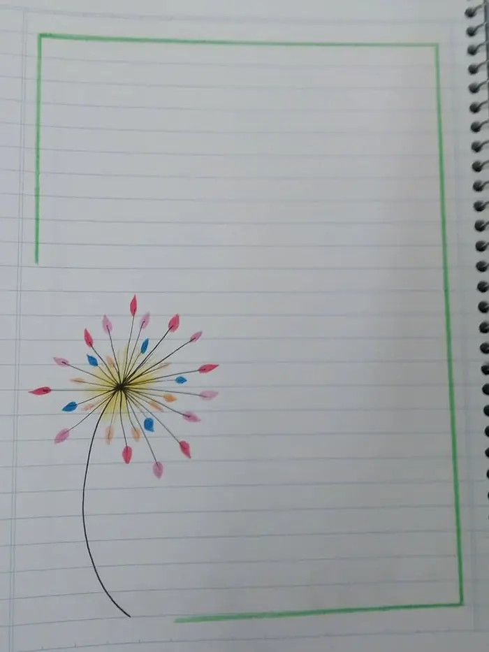 نقاشی گل برای حاشیه دفتر کودکان؛ با خطوط روان طرح‌های آسان متنوع فانتزی و کارتونی