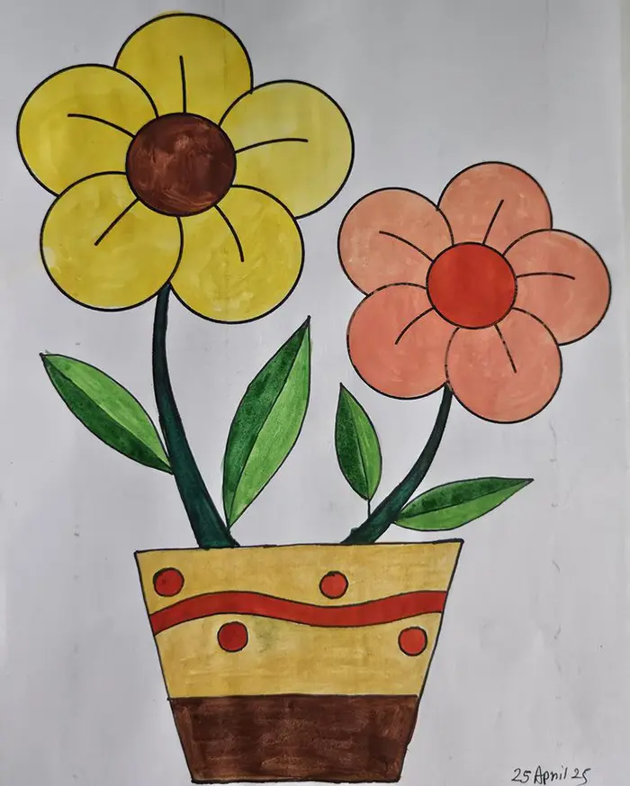 نقاشی گل برای حاشیه دفتر کودکان؛ با خطوط روان طرح‌های آسان متنوع فانتزی و کارتونی