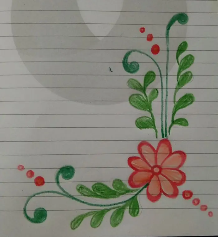 نقاشی گل برای حاشیه دفتر کودکان؛ با خطوط روان طرح‌های آسان متنوع فانتزی و کارتونی