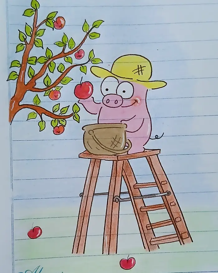 نقاشی حاشیه دفتر املا اسان؛ طرحهای جدید؛ نقاشیهای آسانی که نوشتن را شیرین میکنند!