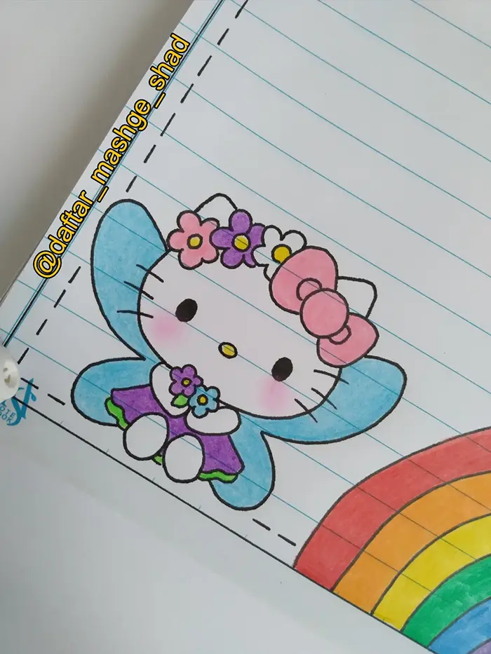 نقاشی ساده کودکانه برای حاشیه دفتر؛ فانتزی طراحی که در میان دانشآموزان محبوب شد!