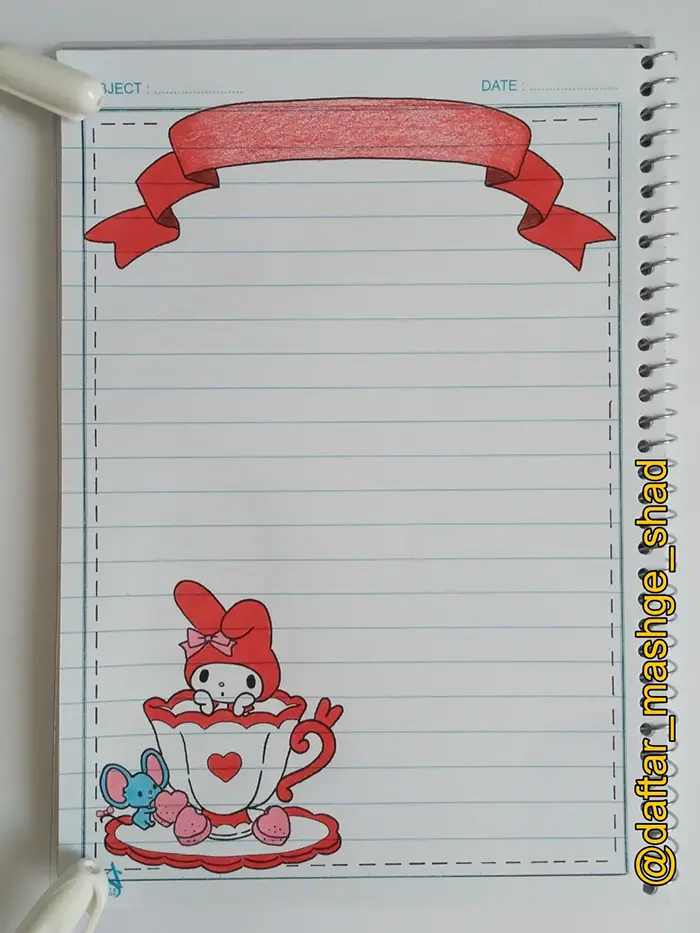 نقاشی ساده کودکانه برای حاشیه دفتر؛ فانتزی طراحی که در میان دانشآموزان محبوب شد!