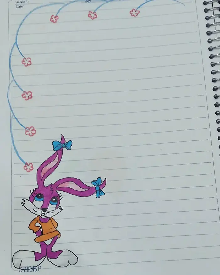 نقاشی ساده کودکانه برای حاشیه دفتر؛ فانتزی طراحی که در میان دانشآموزان محبوب شد!