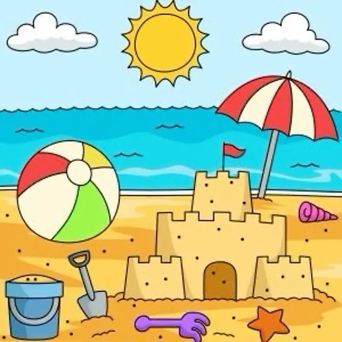 نقاشی طبیعت کودکانه | ۵۵ آموزش گامبهگام از آفتاب تا رنگین کمان زیبا؛ خلق مناظر شاد