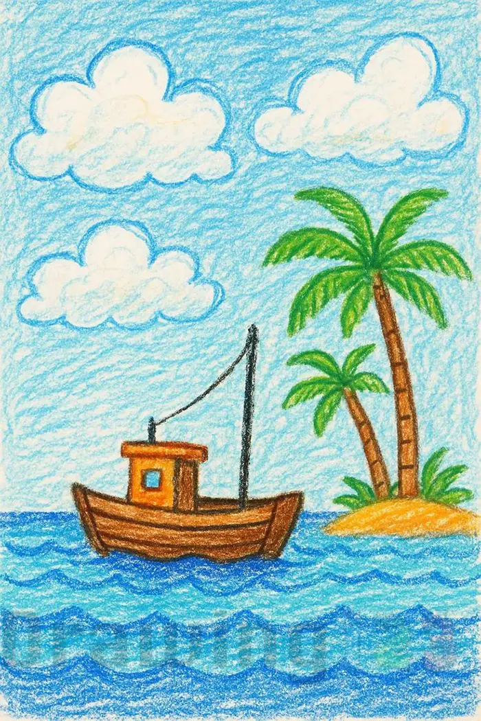 نقاشی طبیعت کودکانه | ۵۵ آموزش گامبهگام از آفتاب تا رنگین کمان زیبا؛ خلق مناظر شاد